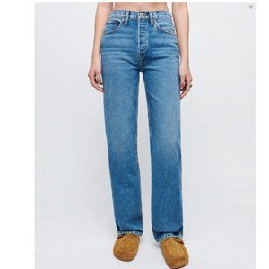 RE/Done 90S High Rise Loose Jeans - New With Tags - Stoned Azul color